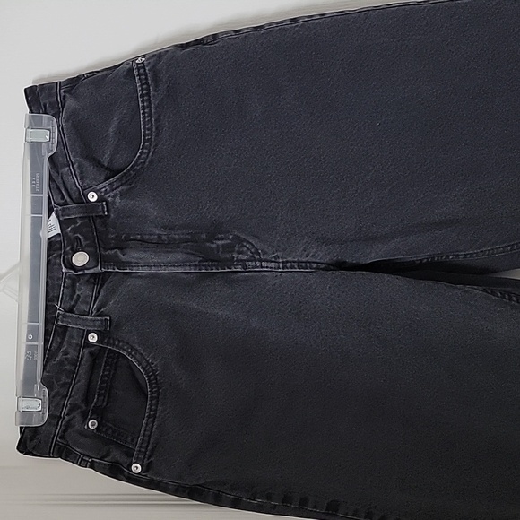 &Denim Size 6 Washed Black 90's Baggy Jeans Ultra High Waist, Gently Used Cond. - Picture 11 of 13